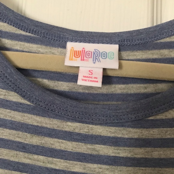 LuLaRoe Carly Super Soft Cotton gray/periwinkle S - Picture 3 of 5